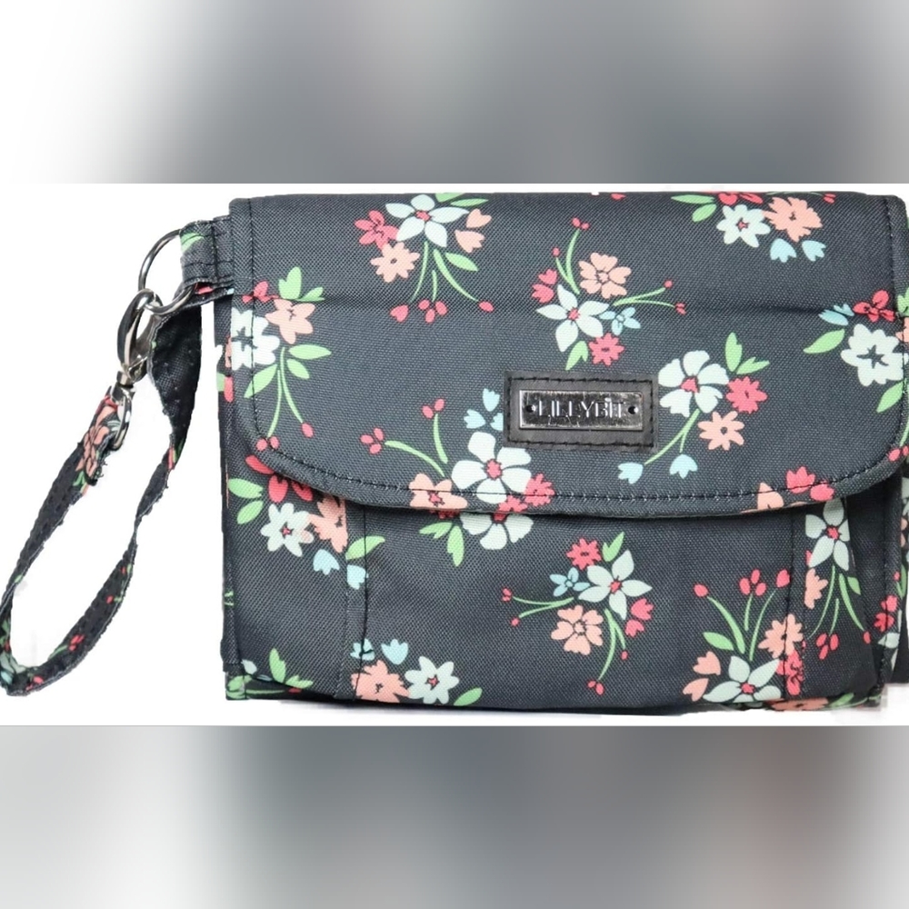 New floral diaper clutch with changing pad